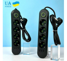 Мережевий подовжувач UA Power F04U 3USB 4 розетки 6m