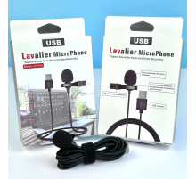 Петличний мікрофон JH-044 Lavalier MicroPhone USB із затискачем