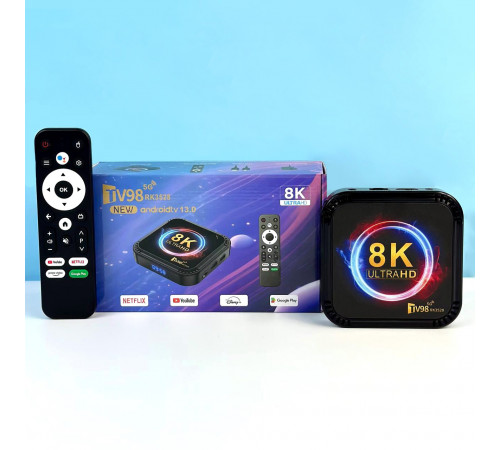 Smart TV приставка TV98 RK3528 8K Ultra HD Android 13.0 (4Gb, 64Gb)