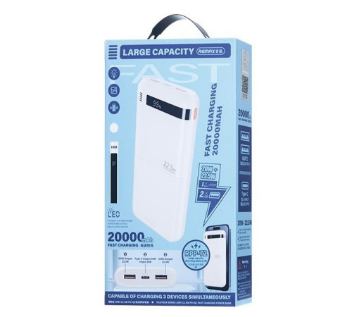 УМБ Power Bank Remax RPP-72 Piloteer Series 20000mAh PD20W+QC22.5W