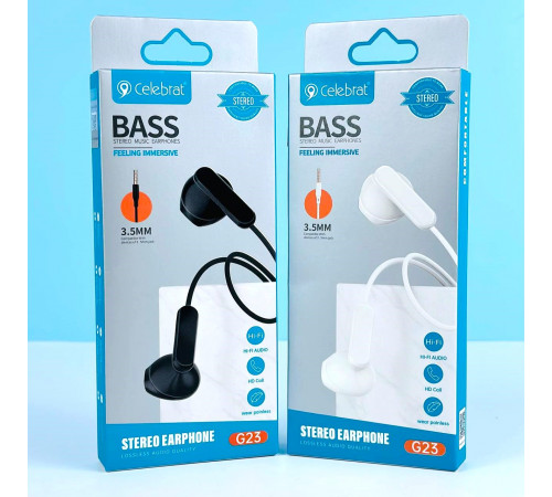 Навушники Celebrat G23 3.5mm 1.2m