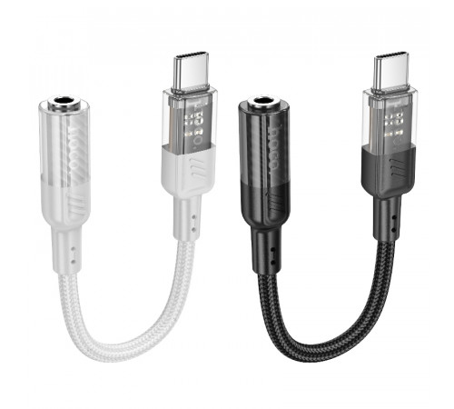Перехідник Hoco LS37 Spirit transparent digital audio converter 3.5mm to Type-C