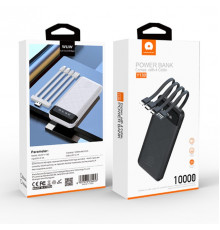 УМБ Power Bank WUW Y130 10000mAh 2.1A (with cable Lightning+Micro+Type-C+USB)