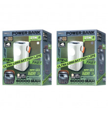 УМБ Power Bank Remax RPP-123 Gutitan Series 60000mAh PD27W+QC22.5W (з ліхтарем)