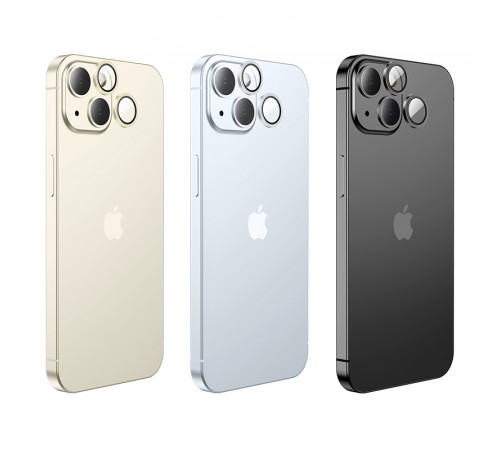 Захисне скло на камеру Hoco 3D metal frame lens film iPhone 15-15 Plus (V13)