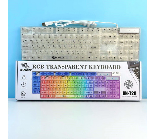 Клавіатура дротова YELANDAR AN-T20 з різнобарвною підсвіткою