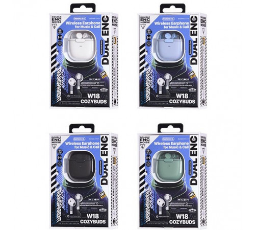 Бездротові навушники Remax W18 Bincol Series CozyBuds Dual ENC