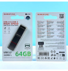 USB флеш Borofone BUD8 64GB Spirit USB3.2+Type-C Швидкісна