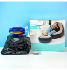 Надувне крісло з пуфом-підставкою для ніг AIR SOFA (116*98*83 см)