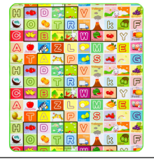 Дитячий Килимок букви цифри 180х200 Термокилимок для дітей Ігровий мат (50)