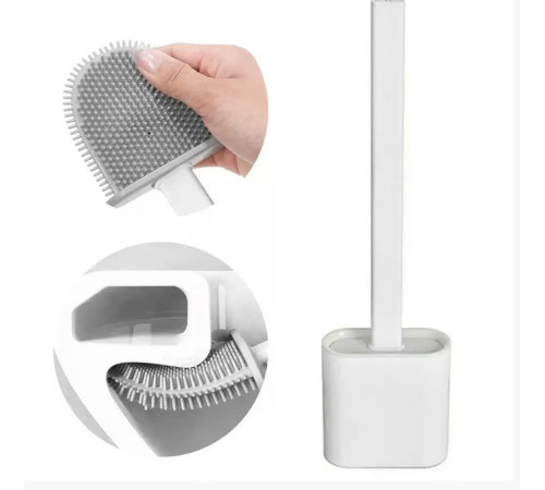 Туалетный ершик с гнущейся силиконовой щеткой 10 х 4,5 х 36 см / Ершик для унитаза ДЕШЕВЫЙ (100)