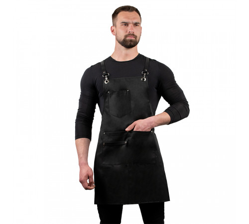 Кухарський фартух Daddy Smoke із тканини чорний