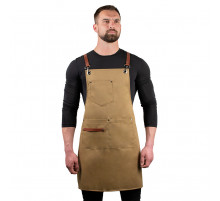 Кухарський фартух Daddy Smoke із тканини бежевий