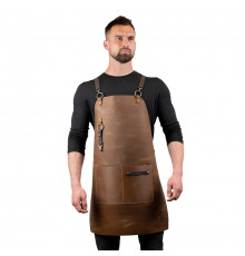 Кожаный фартук Daddy Smoke светло-коричневый