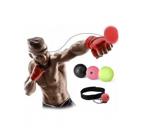 ТРЕНАЖЕР Боксерський м'яч для тренувань пов'язка на голову, м'яч для вправ Muay Thai (500)