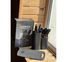 Набор кухонных принадлежностей 19  ПРЕДМЕТОВ(черный ,роз,берюз,белый,зелный ,серый )   LY-1190(20