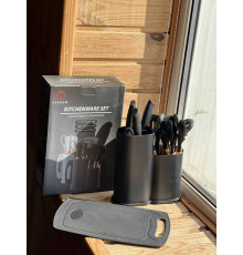 Набір кухонного приладдя 19 ПРЕДМЕТІВ (чорний, троянд, берюз, білий, зелений, сірий) LY-1190 (20