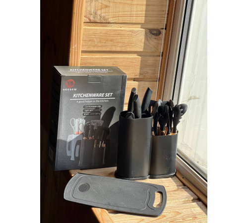 Набір кухонного приладдя 19 ПРЕДМЕТІВ (чорний, троянд, берюз, білий, зелений, сірий) LY-1190 (20