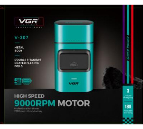 307   VGR     Тримет для волос Шейвер    hair clippers   V-307     БЕРЮЗА  (40)