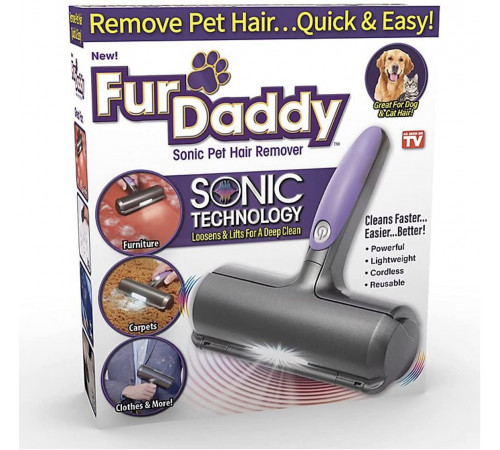 Електрична щітка для видалення вовни тварин Fur Daddy Sonic (60)