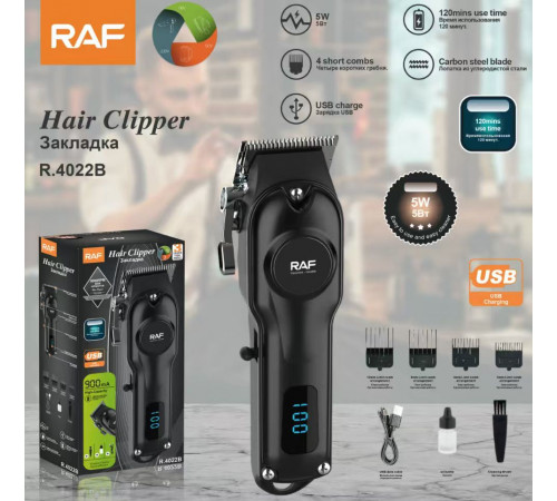 Тример машинка для стрижки волосся R.4022B USB RAF (48)