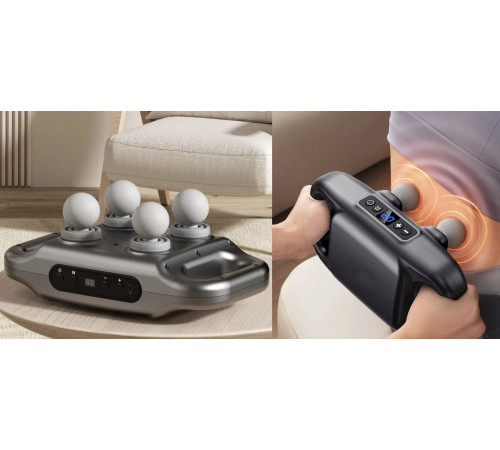 Перкусійний масажер ЧОТИРИ головками 4РОЛИКFour fascia guns mixed colors (Xl-1190) (18)