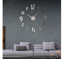Великий настінний годинник DIY Clock NEW 55 Чорний та Срібло (172520 ) (72)