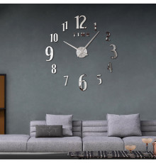 Великий настінний годинник DIY Clock NEW 55 Чорний та Срібло (172520 ) (72)