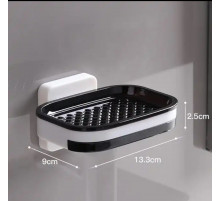 027 Настінний двошаровий тримач для мила, зберігання аксесуарів Soap dish 873 (200)