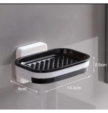 027 Настінний двошаровий тримач для мила, зберігання аксесуарів Soap dish 873 (200)