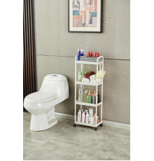 Етажерка на колесах 4 полиці біла підлогова Storage rack 906 2024new(20) (28)