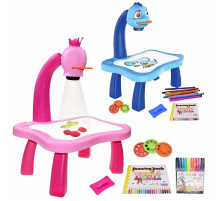 Стіл для малювання дітей Рожевий і синій зі світлодіодним підсвічуванням Rrojector Painting (48)