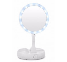 0032 Зеркало с подсветкой круглое  My Fold AWAY MIRROR    (48)