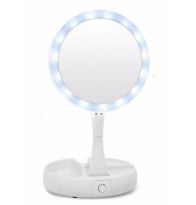 0032 Зеркало с подсветкой круглое  My Fold AWAY MIRROR    (48)