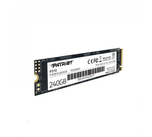 Накопичувач SSD M.2 Patriot P310 240GB NVMe 2280 PCIe 3.0 3D TLC (P310P240GM28)