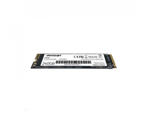 Накопичувач SSD M.2 Patriot P310 240GB NVMe 2280 PCIe 3.0 3D TLC (P310P240GM28)