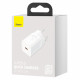 Мережевий зарядний пристрій Baseus Super Si Quick Charger 1C 25W EU White (CCSP020102)