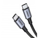 Кабель UGREEN US316 USB-C Cable Aluminum Case with Braided 2m (Black) (UGR-70429) (UGR-70429)