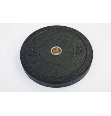 Бамперные диски для кроссфита Bumper Plates из структурной резины d-51мм Record RAGGY TA-5126-10 10кг