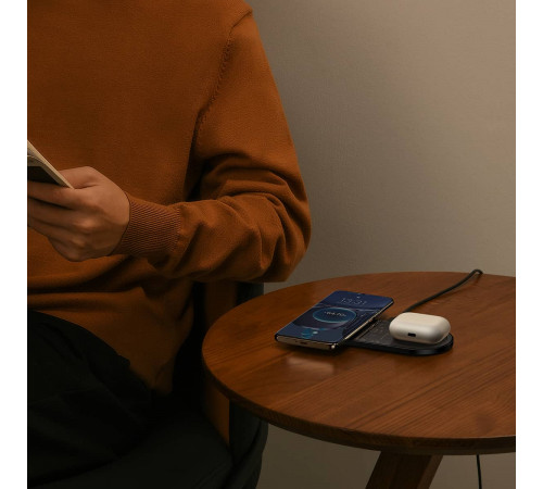 Бездротовий мультизарядний пристрій Baseus Digital LED Display 2in1 Wireless Charger 20W Black Universal version (WXSX010101)