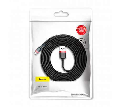 Кабель Baseus Cafule Cable USB For Micro 1.5A 2m Red+Black (CAMKLF-C91)