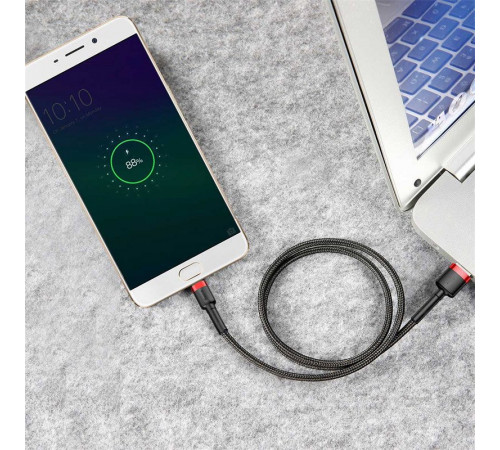 Кабель Baseus Cafule Cable USB For Micro 1.5A 2m Red+Black (CAMKLF-C91)