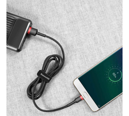 Кабель Baseus Cafule Cable USB For Micro 1.5A 2m Red+Black (CAMKLF-C91)
