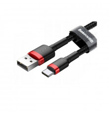Кабель Baseus Cafule Cable USB For Type-C 3A 2m Red+Black (CATKLF-C91)