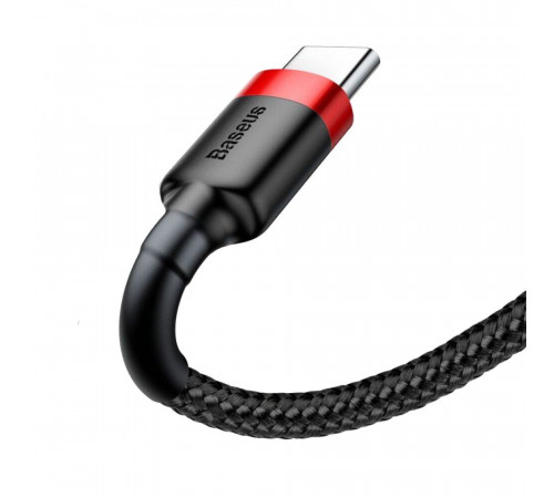 Кабель Baseus Cafule Cable USB For Type-C 3A 2m Red+Black (CATKLF-C91)