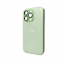 Чохол для смартфона AG Glass Matt Frame Color Logo for Apple iPhone 12 Pro Max Light Green (AGMattFrameiP12PMLGreen)