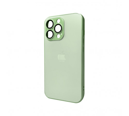 Чохол для смартфона AG Glass Matt Frame Color Logo for Apple iPhone 12 Pro Max Light Green (AGMattFrameiP12PMLGreen)
