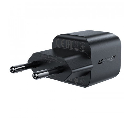 Мережевий зарядний пристрій ACEFAST A73 mini PD20W GaN USB-C charger Black (6974316282648)