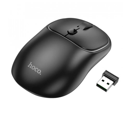 Маніпулятор миша HOCO GM25 Royal dual-mode business wireless mouse Dark Night Black (6942007608527)
