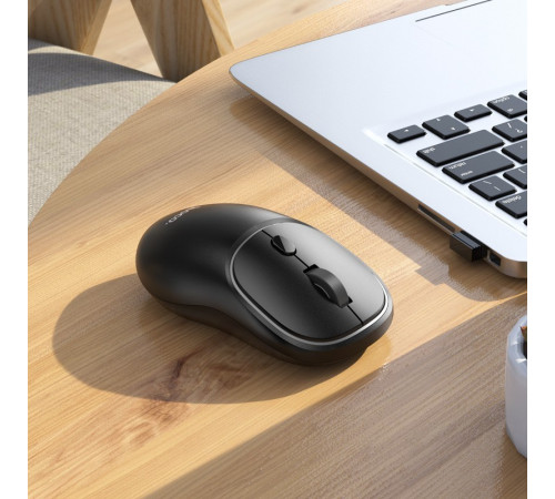 Маніпулятор миша HOCO GM25 Royal dual-mode business wireless mouse Dark Night Black (6942007608527)